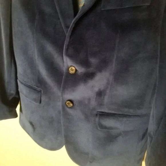 Ralph Lauren Navy Velvet Blazer Paisley Lined M - Picture 11 of 11